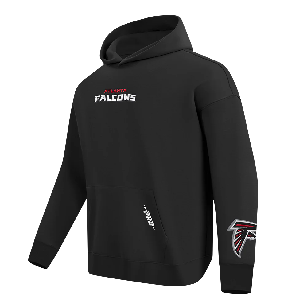 NFL ATLANTA FALCONS WINGSPAN MEN'S DROP SHOULDER FLC PO HOODIE (BLACK) - Image 4