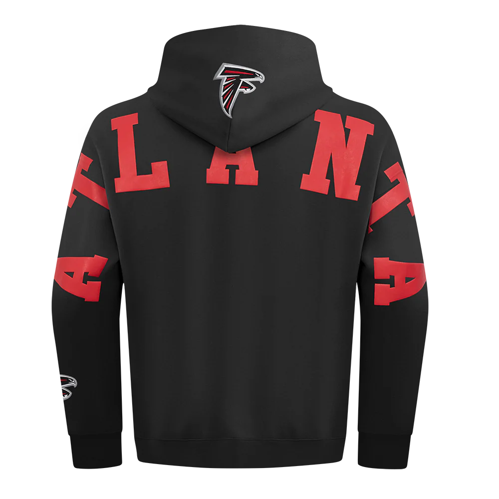 NFL ATLANTA FALCONS WINGSPAN MEN'S DROP SHOULDER FLC PO HOODIE (BLACK) - Image 5