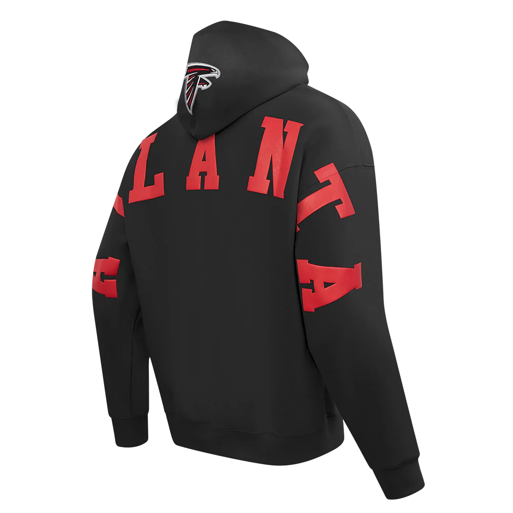 NFL ATLANTA FALCONS WINGSPAN MEN'S DROP SHOULDER FLC PO HOODIE (BLACK) - Image 6