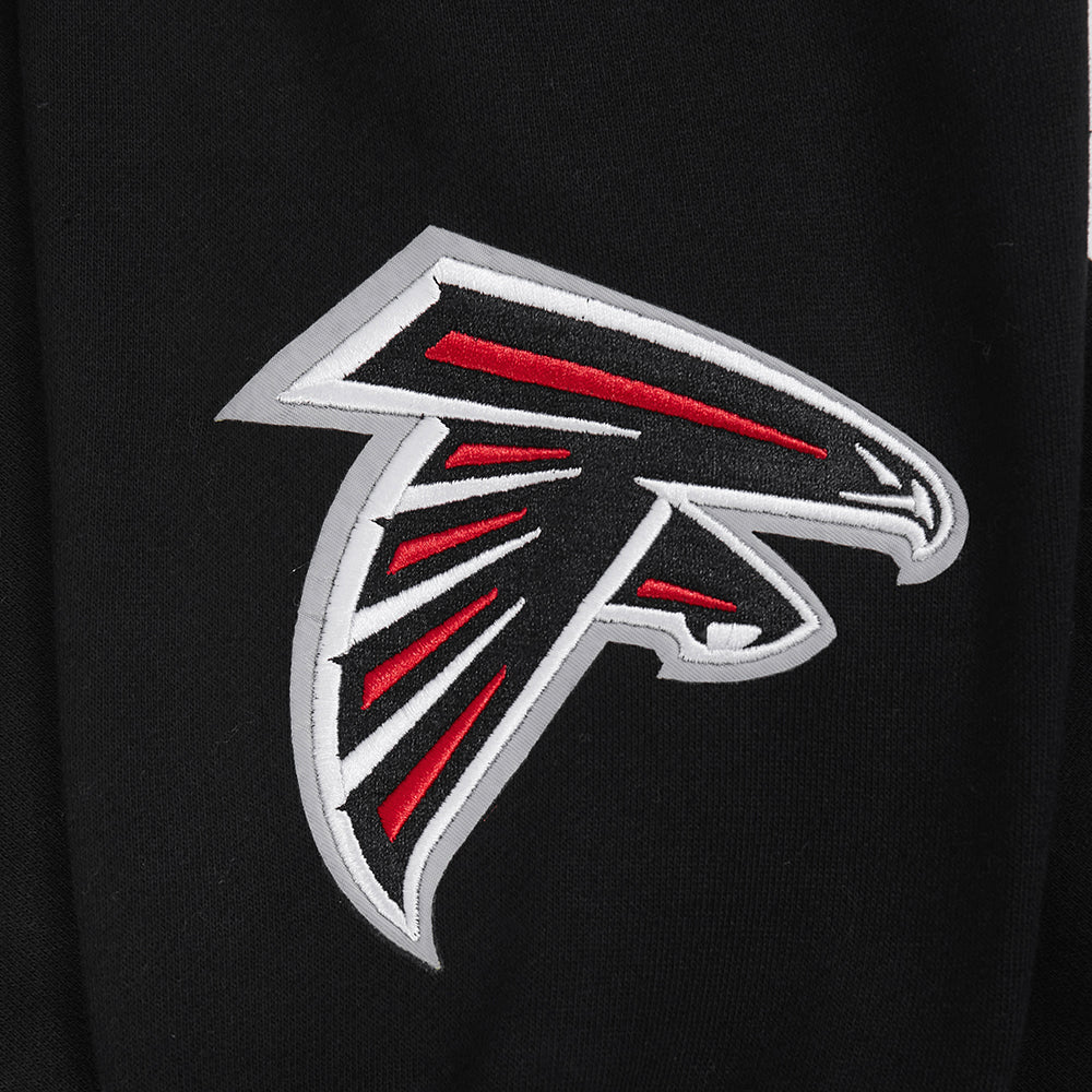 NFL ATLANTA FALCONS WINGSPAN MEN'S DROP SHOULDER FLC PO HOODIE (BLACK) - Image 8