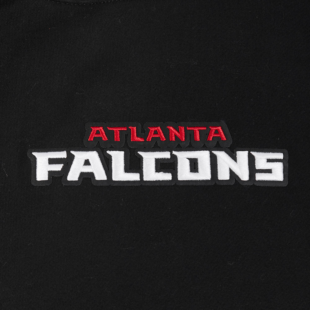 NFL ATLANTA FALCONS WINGSPAN MEN'S DROP SHOULDER FLC PO HOODIE (BLACK) - Image 9