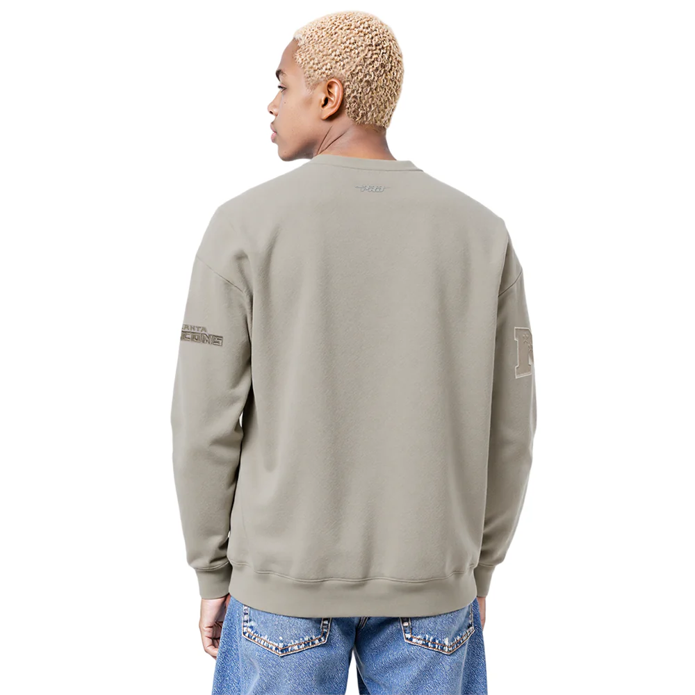 NFL ATLANTA FALCONS NEUTRAL MEN'S DROP SHOULDER FLC CREWNECK (TAUPE) - Image 2