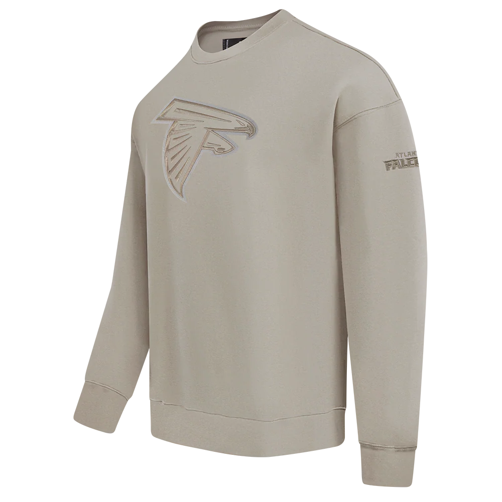 NFL ATLANTA FALCONS NEUTRAL MEN'S DROP SHOULDER FLC CREWNECK (TAUPE) - Image 5