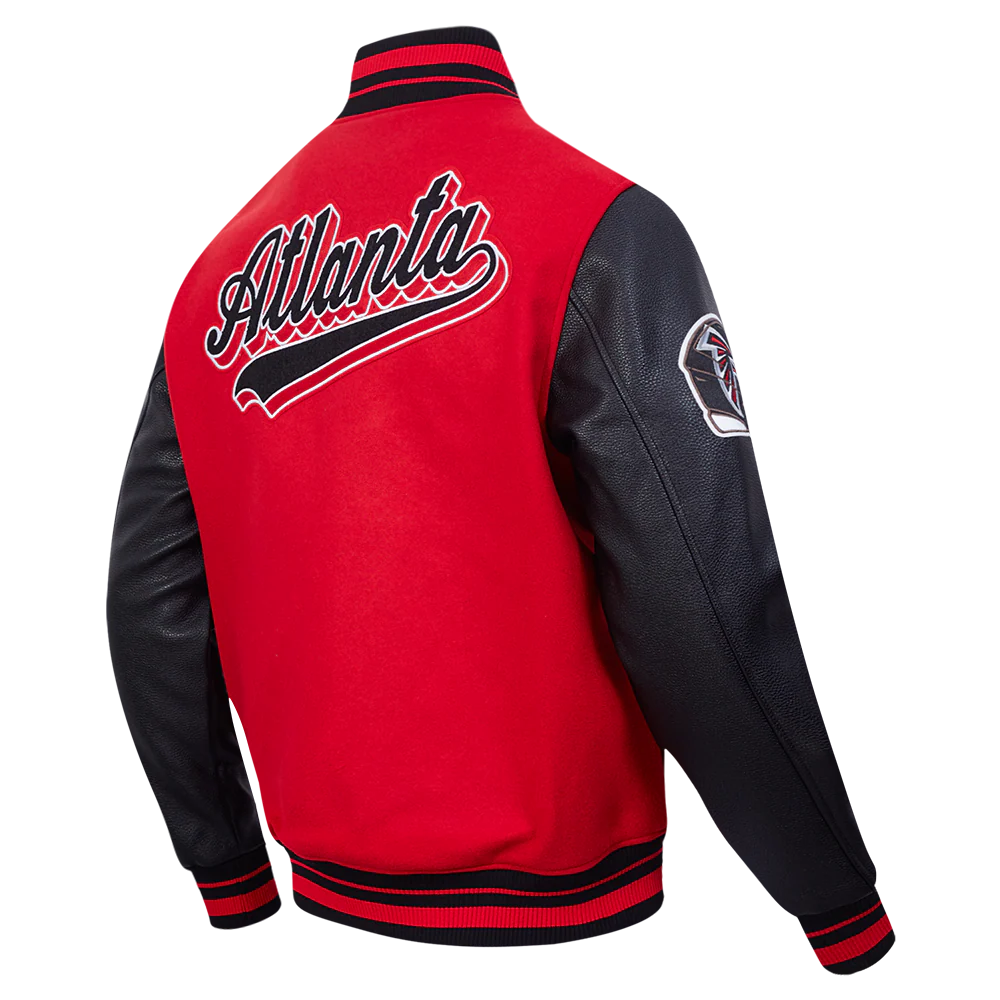 NFL ATLANTA FALCONS SCRIPT TAIL MEN'S RIB WOOL VARSITY (RED/BLACK) - Image 15