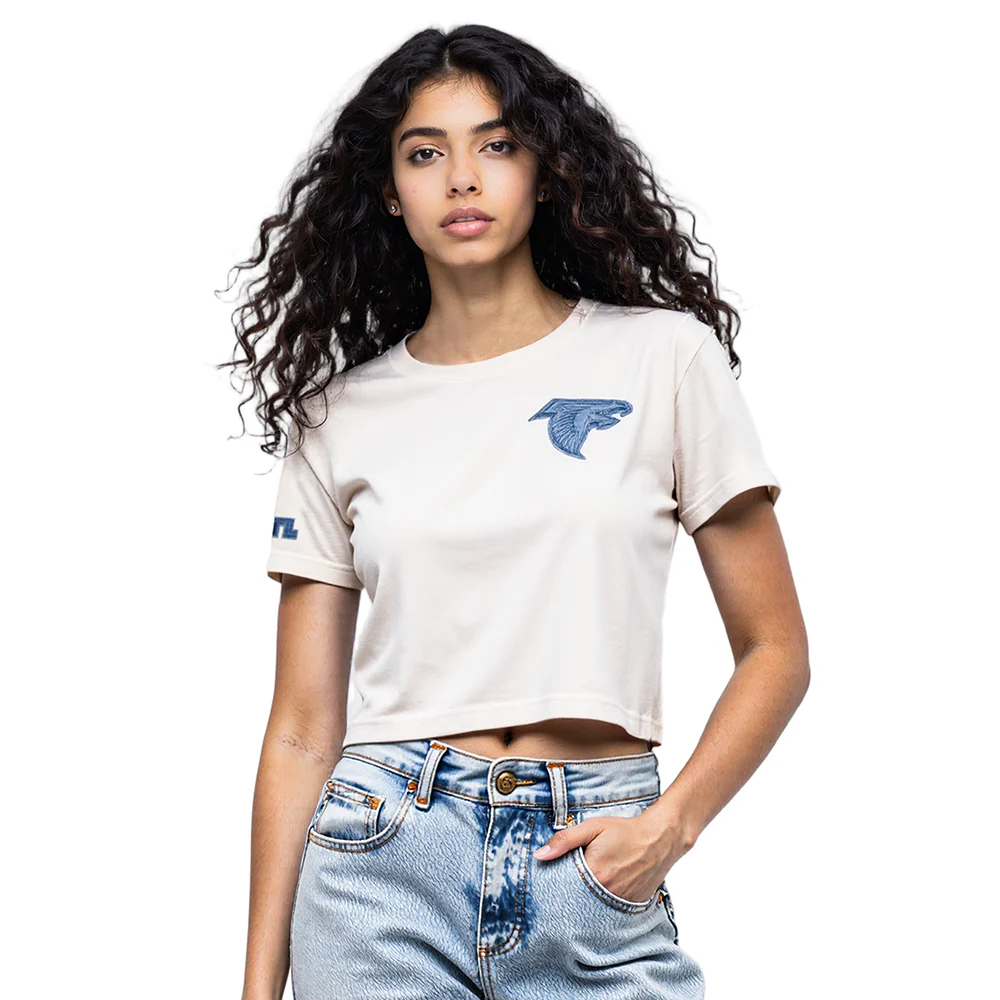 NFL ATLANTA FALCONS VARSITY BLUES WOMEN'S SJ BOXY TEE (LINEN)