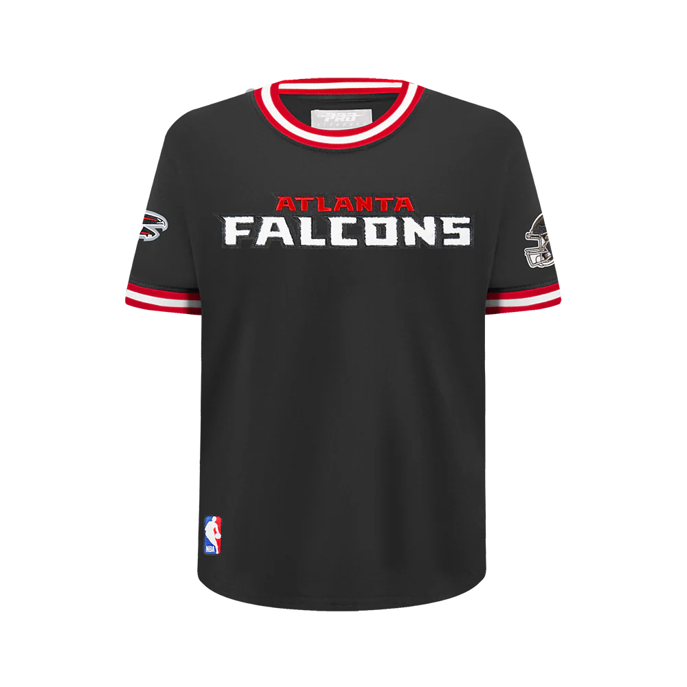NFL ATLANTA FALCONS CLASSIC BIG BOYS SHORT SLEEVE STRIPED RIB TEE (BLACK/RED) - Image 3