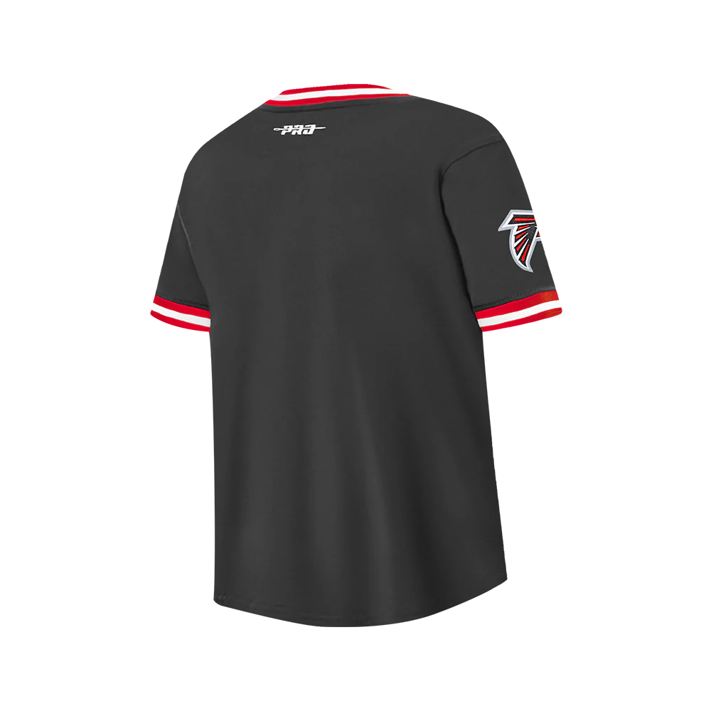 NFL ATLANTA FALCONS CLASSIC BIG BOYS SHORT SLEEVE STRIPED RIB TEE (BLACK/RED) - Image 6