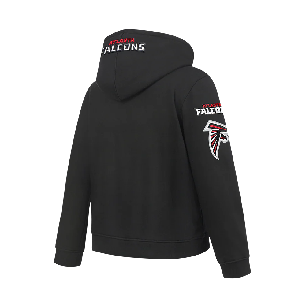 NFL ATLANTA FALCONS CLASSIC BIG BOYS FLEECE PULLOVER HOODIE (BLACK) - Image 6