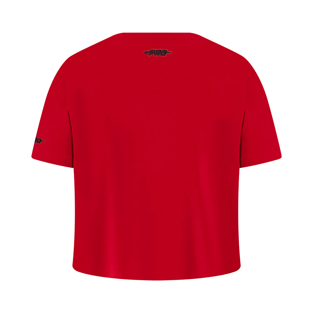 NFL ATLANTA FALCONS RETRO CLASSIC BIG GIRLS SHORT SLEEVE BOXY TEE (RED) - Image 3