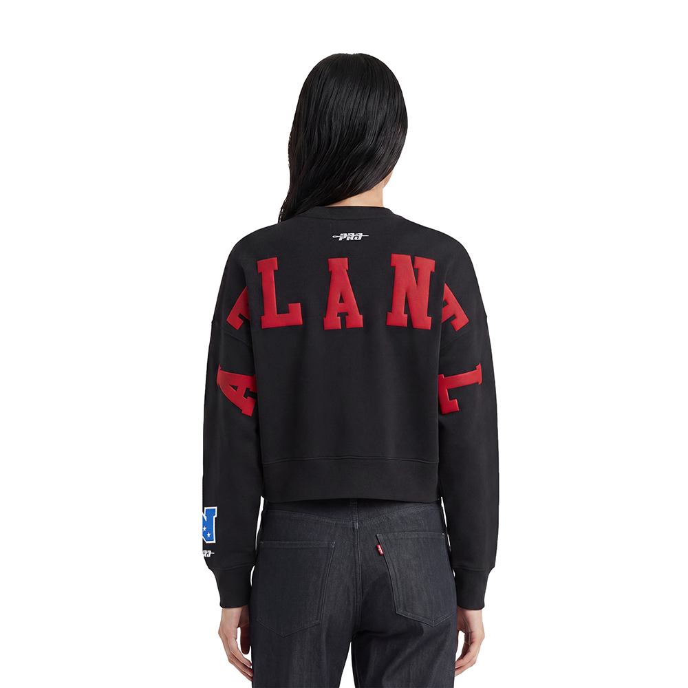 NFL ATLANTA FALCONS WINGSPAN WOMEN'S FLC CREWNECK (BLACK)