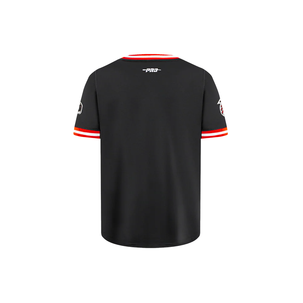NFL ATLANTA FALCONS CLASSIC LITTLE BOYS SHORT SLEEVE STRIPED RIB TEE (BLACK/RED) - Image 5