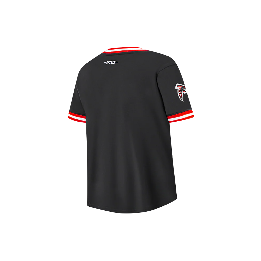 NFL ATLANTA FALCONS CLASSIC LITTLE BOYS SHORT SLEEVE STRIPED RIB TEE (BLACK/RED) - Image 6