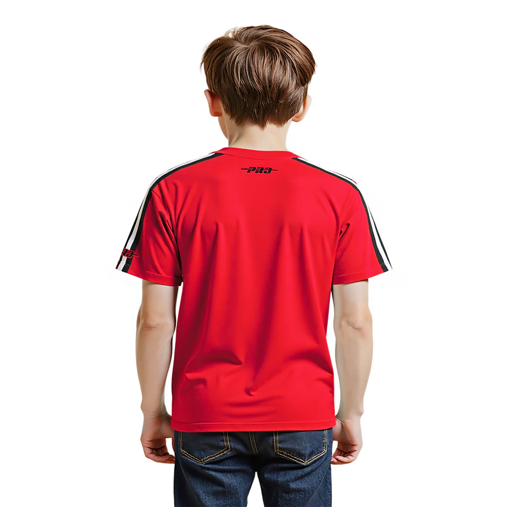 NFL ATLANTA FALCONS RETRO CLASSIC LITTLE BOYS SHORT SLEEVE TAPING TEE (RED/BLACK) - Image 2