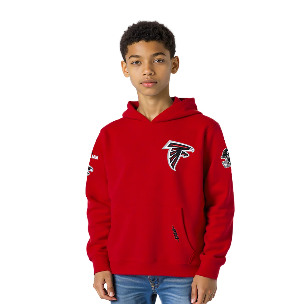 NFL ATLANTA FALCONS CLASSIC LITTLE BOY'S FLC PO HOODIE (RED)