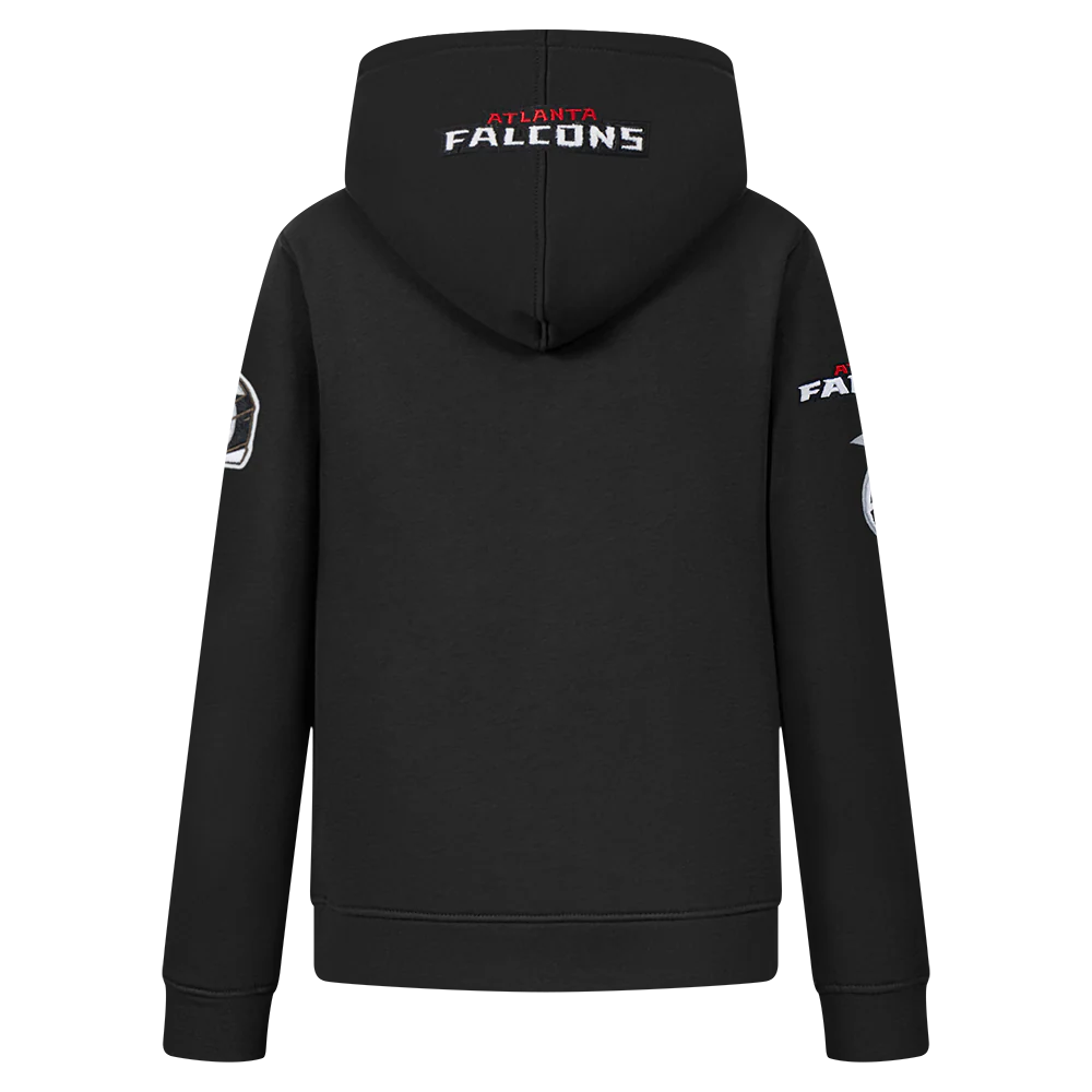 NFL ATLANTA FALCONS CLASSIC LITTLE BOYS FLEECE FULL ZIP HOODIE (BLACK) - Image 5