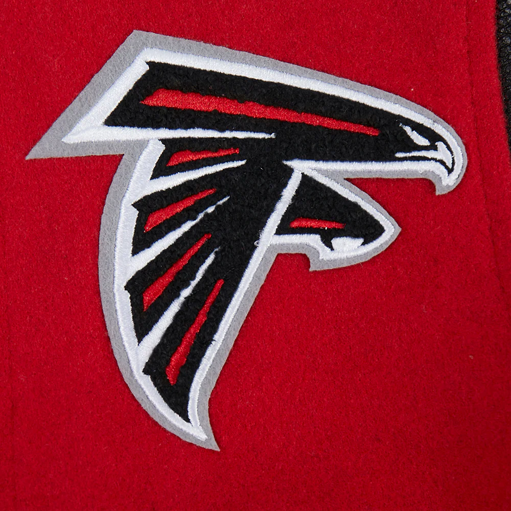 NFL ATLANTA FALCONS CLASSIC LITTLE BOYS WOOL VARSITY JACKET (RED/BLACK) - Image 17