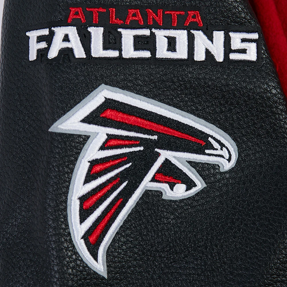 NFL ATLANTA FALCONS CLASSIC LITTLE BOYS WOOL VARSITY JACKET (RED/BLACK) - Image 6