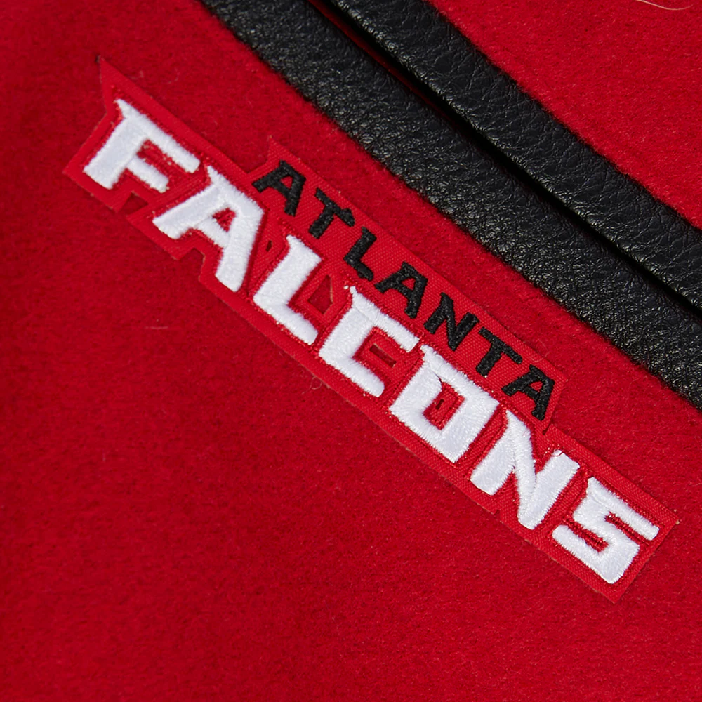 NFL ATLANTA FALCONS CLASSIC LITTLE BOYS WOOL VARSITY JACKET (RED/BLACK) - Image 7