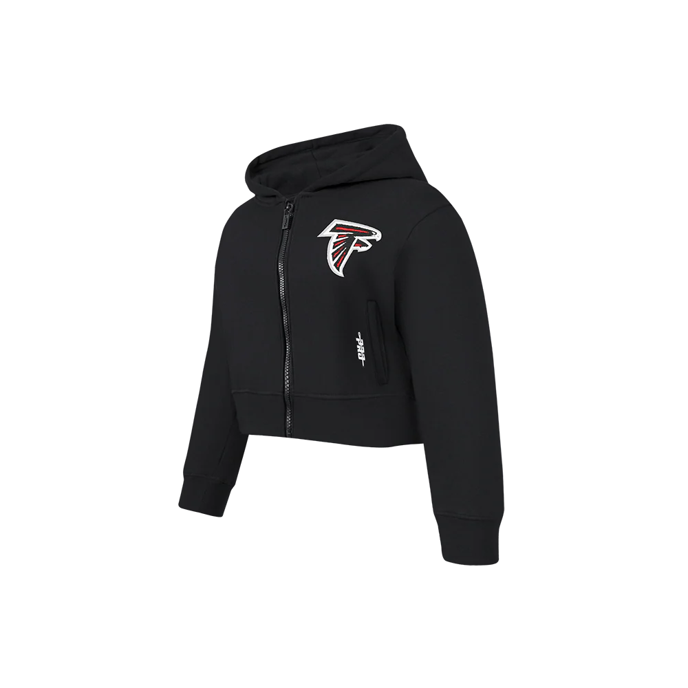 NFL ATLANTA FALCONS CLASSIC LITTLE GIRLS  FLEECE FULL ZIP HOODIE (BLACK) - Image 5