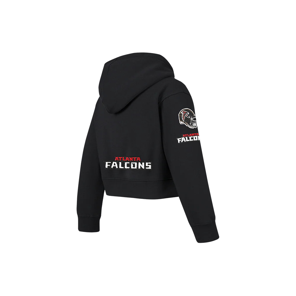 NFL ATLANTA FALCONS CLASSIC LITTLE GIRLS  FLEECE FULL ZIP HOODIE (BLACK) - Image 6