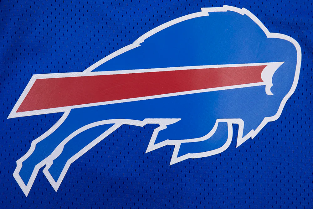 NFL BUFFALO BILLS JOSH ALLEN #17 MEN'S MESH BUTTON DOWN SHIRT (ROYAL BLUE/RED) - Image 5