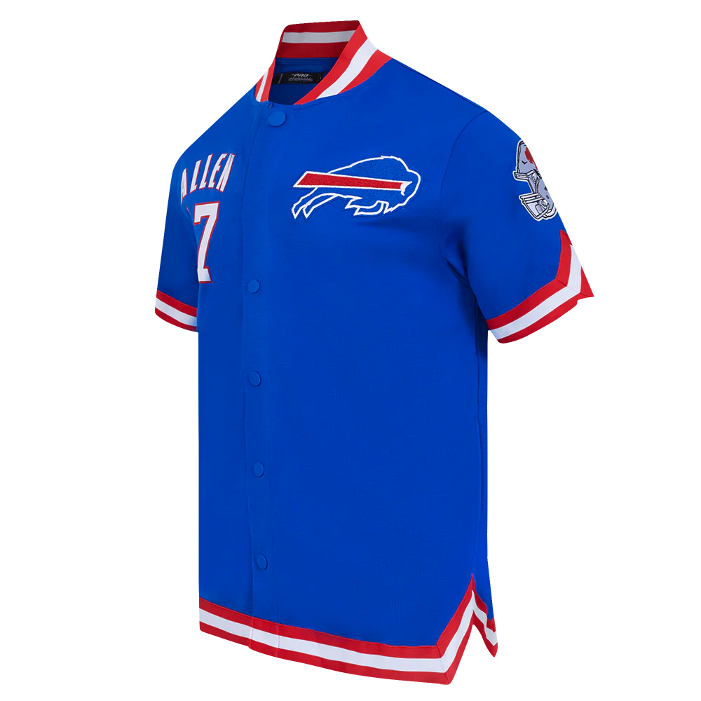 NFL BUFFALO BILLS JOSH ALLEN #17 CLASSIC MEN'S WARM UP JACKET (ROYAL BLUE/RED) - Image 2