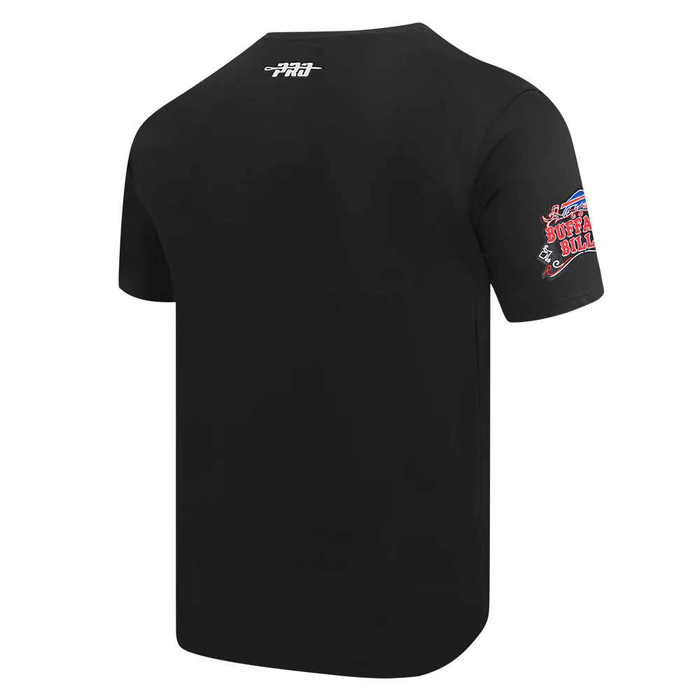 NFL BUFFALO BILLS REBEL ATHLETICS STACKED LOGO MEN'S SJ TEE (BLACK) - Image 4
