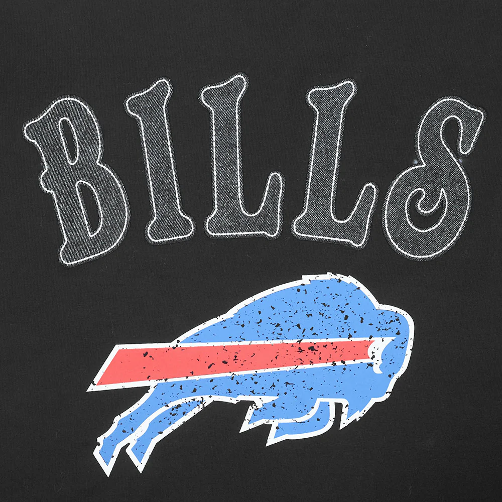 NFL BUFFALO BILLS REBEL ATHLETICS STACKED LOGO MEN'S SJ TEE (BLACK) - Image 6
