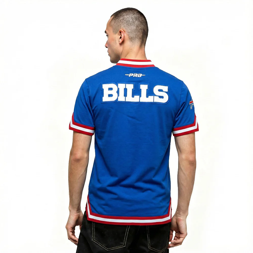 NFL BUFFALO BILLS JOSH ALLEN #17 CLASSIC PNN MEN'S DK WARM UP JACKET (ROYAL BLUE/RED) - Image 2