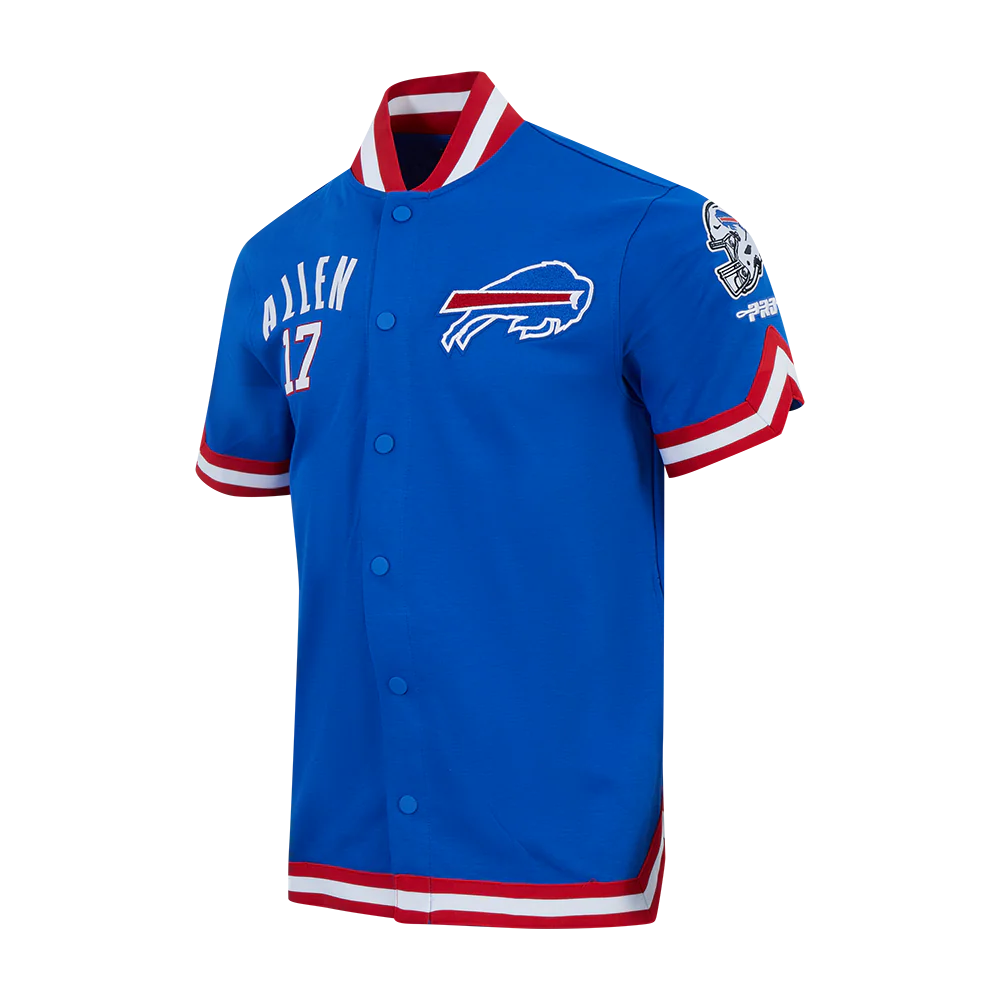 NFL BUFFALO BILLS JOSH ALLEN #17 CLASSIC PNN MEN'S DK WARM UP JACKET (ROYAL BLUE/RED) - Image 3