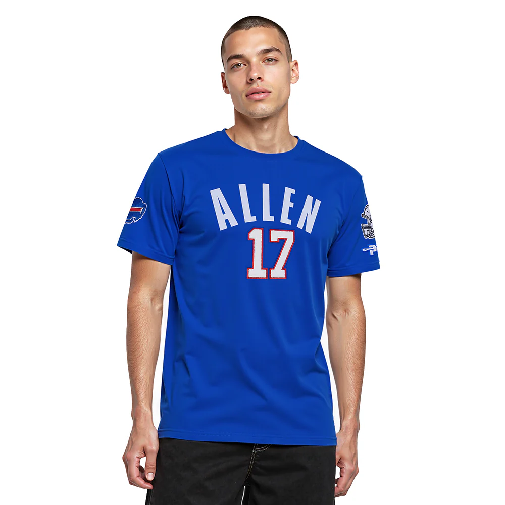 NFL BUFFALO BILLS JOSH ALLEN #17 CLASSIC PNN MEN'S SJ TEE (ROYAL BLUE)