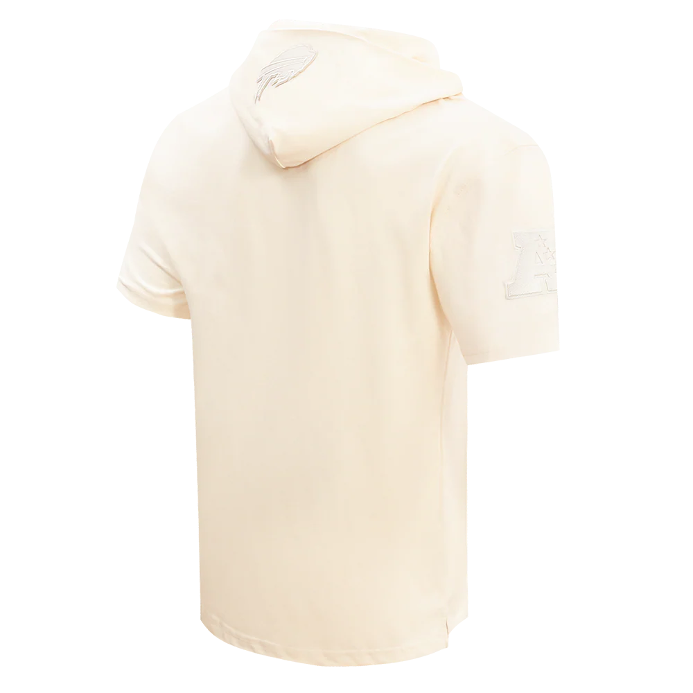 NFL BUFFALO BILLS JOSH ALLEN #17 NEUTRAL MEN'S SHORT SLEEVE PULLOVER HOODIE (EGGSHELL) - Image 3