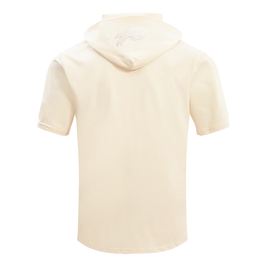 NFL BUFFALO BILLS JOSH ALLEN #17 NEUTRAL MEN'S SHORT SLEEVE PULLOVER HOODIE (EGGSHELL) - Image 4