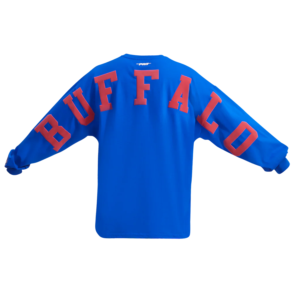 NFL BUFFALO BILLS WINGSPAN MEN'S DROP SHOULDER LONG SLEEVE TEE (ROYAL BLUE) - Image 11