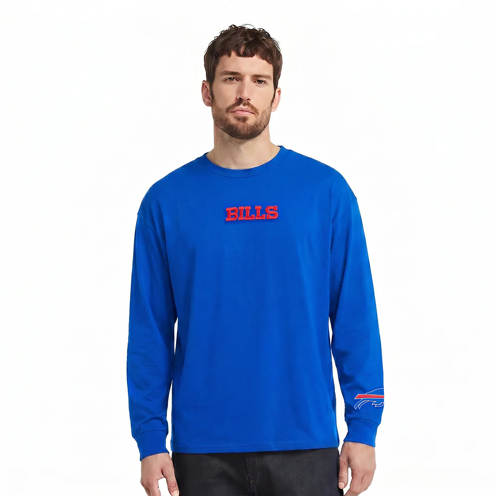 NFL BUFFALO BILLS WINGSPAN MEN'S DROP SHOULDER LONG SLEEVE TEE (ROYAL BLUE) - Image 2