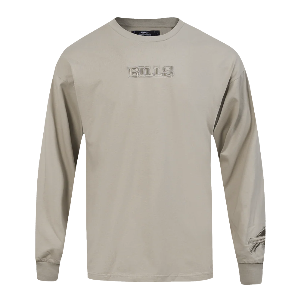 NFL BUFFALO BILLS WINGSPAN MEN'S DROP SHOULDER LS TEE (TAUPE) - Image 3