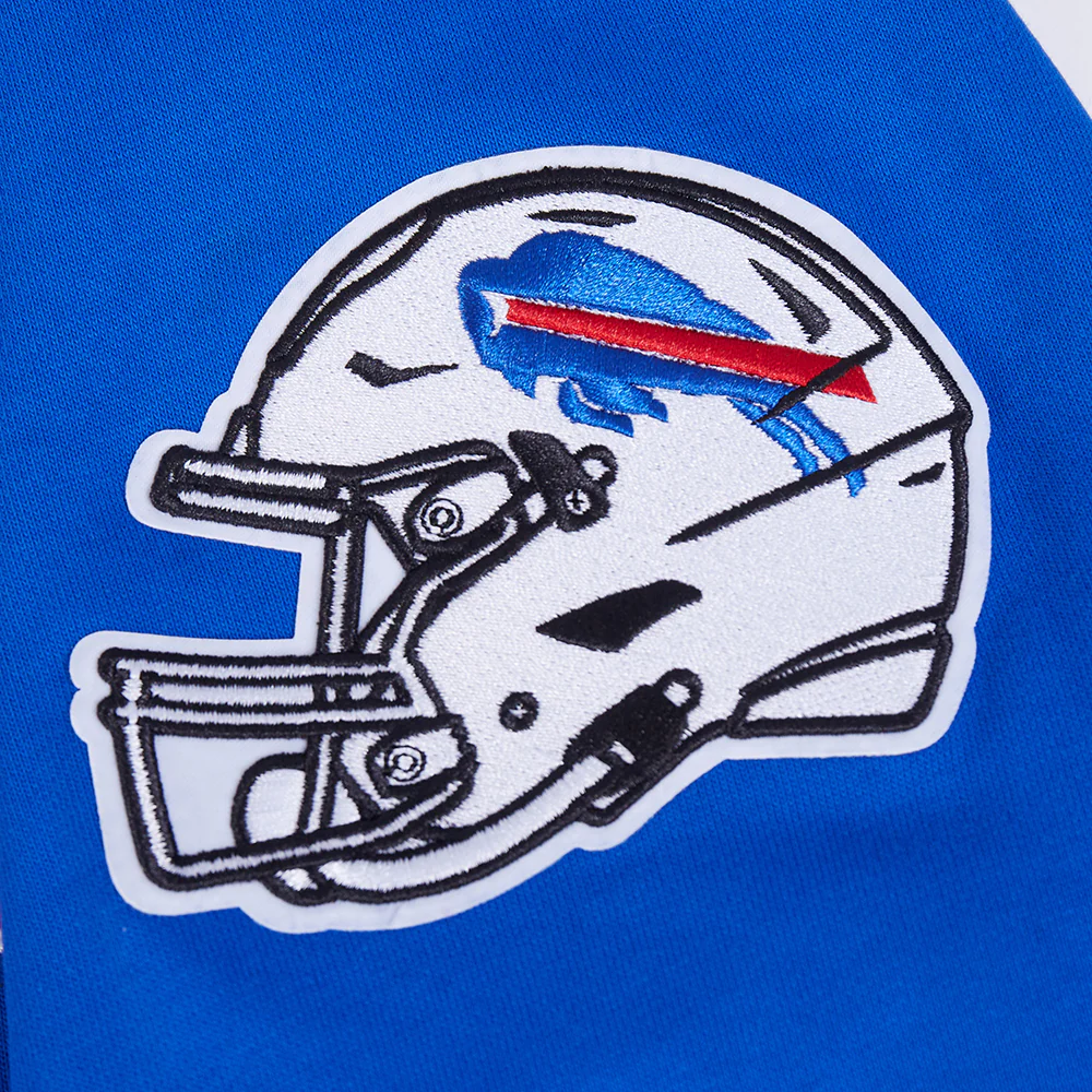NFL BUFFALO BILLS SCRIPT TAIL MEN'S RIB FLEECE PULLOVER HOODIE (ROYAL BLUE/RED) - Image 10