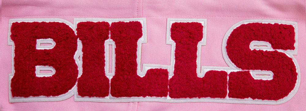 NFL BUFFALO BILLS CLASSIC CHENILLE FULL ZIP HOODIE  (PINK) - Image 5