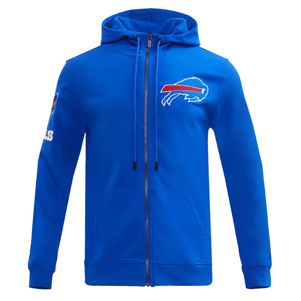 NFL BUFFALO BILLS CLASSIC CHENILLE FULL ZIP HOODIE (ROYAL BLUE)