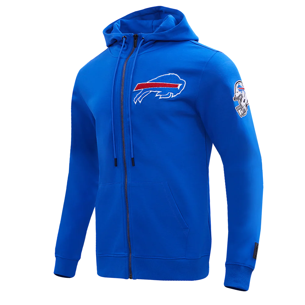 NFL BUFFALO BILLS CLASSIC CHENILLE FULL ZIP HOODIE (ROYAL BLUE) - Image 2