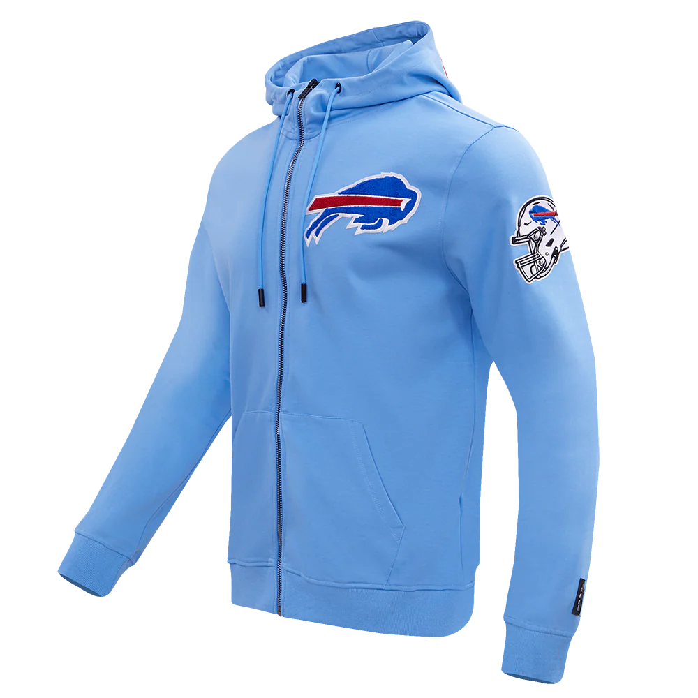 NFL BUFFALO BILLS CLASSIC CHENILLE FULL ZIP HOODIE (UNIVERSITY BLUE) - Image 2