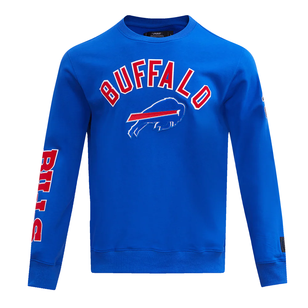 NFL BUFFALO BILLS CLASSIC BRISTLE MEN'S CREWNECK (ROYAL BLUE)