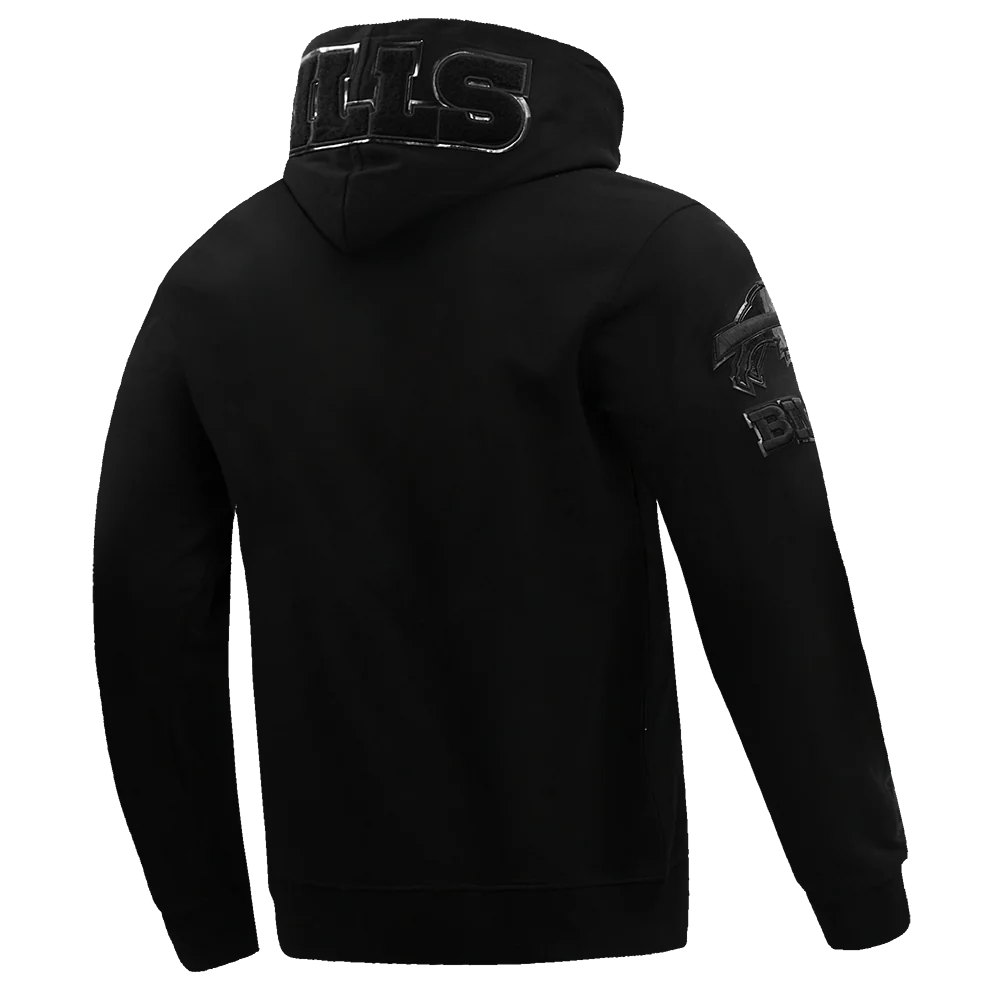NFL BUFFALO BILLS TRIPLE BLACK MEN'S PULLOVER HOODIE (TRIPLE BLACK) - Image 3