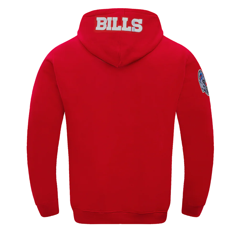 NFL BUFFALO BILLS OLD ENGLISH MEN'S PULLOVER HOODIE (RED) - Image 5