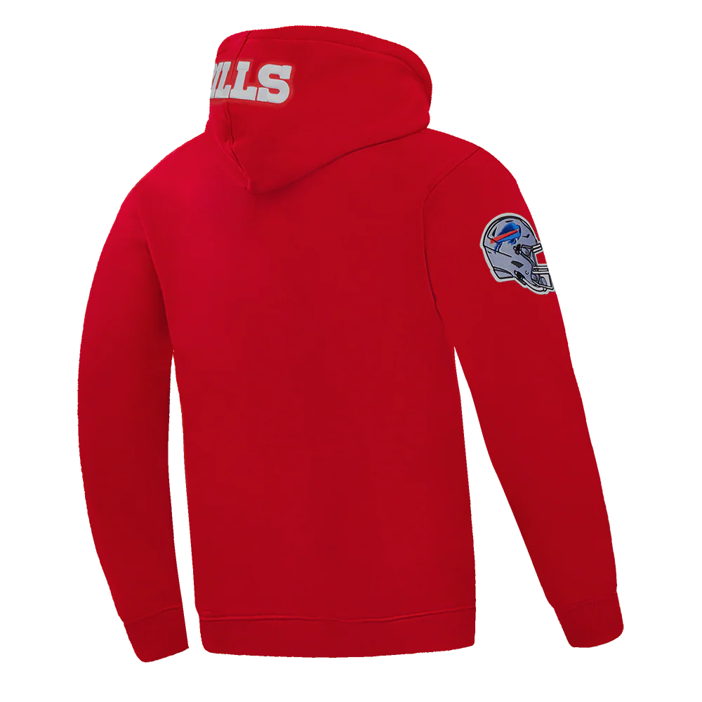 NFL BUFFALO BILLS OLD ENGLISH MEN'S PULLOVER HOODIE (RED) - Image 6