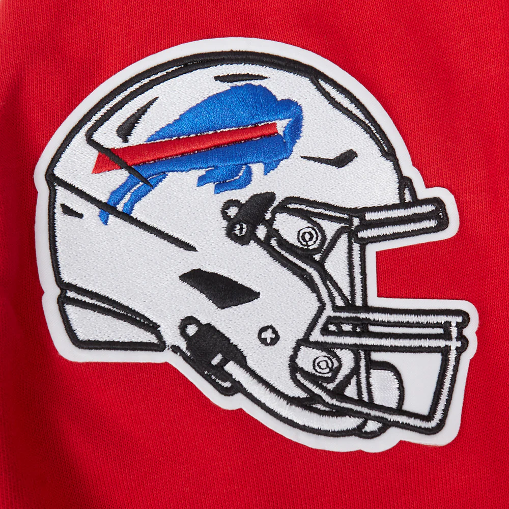 NFL BUFFALO BILLS OLD ENGLISH MEN'S PULLOVER HOODIE (RED) - Image 9