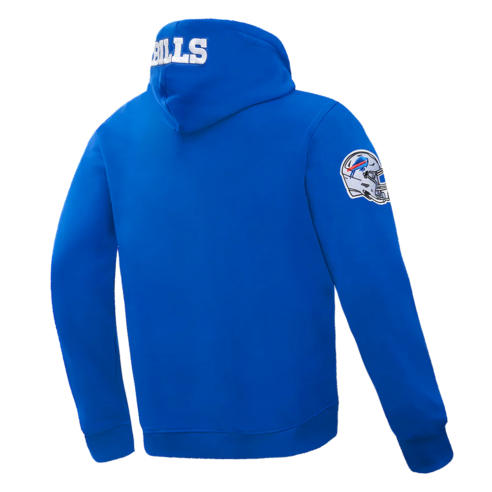 NFL BUFFALO BILLS OLD ENGLISH MEN'S PULLOVER HOODIE (ROYAL BLUE) - Image 6
