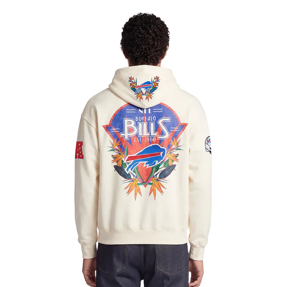 NFL BUFFALO BILLS PARADISE MEN'S PULL OVER HOODIE (EGGSHELL) - Image 2