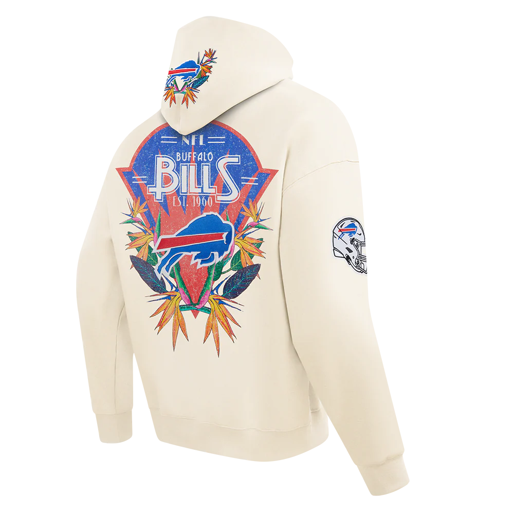 NFL BUFFALO BILLS PARADISE MEN'S PULL OVER HOODIE (EGGSHELL) - Image 4