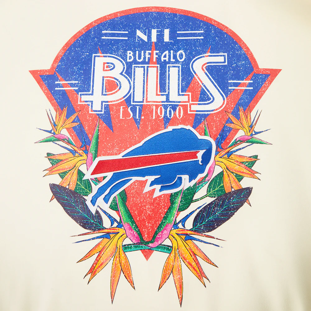 NFL BUFFALO BILLS PARADISE MEN'S PULL OVER HOODIE (EGGSHELL) - Image 7
